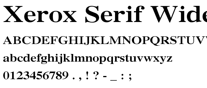 Xerox Serif Wide Bold font